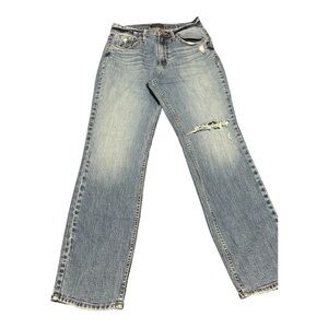 Silver Jeans Frisco Straight High Rise Size 27 Distressed Casual Classic Denim